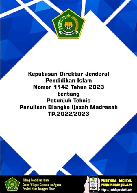 Juknis Penulisan Blangko Ijazah Madrasah TP 2022 2023 Pustaka Digital