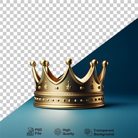 Coroa Dourada Em Fundo Transparente Inclui Arquivo Png Psd Premium