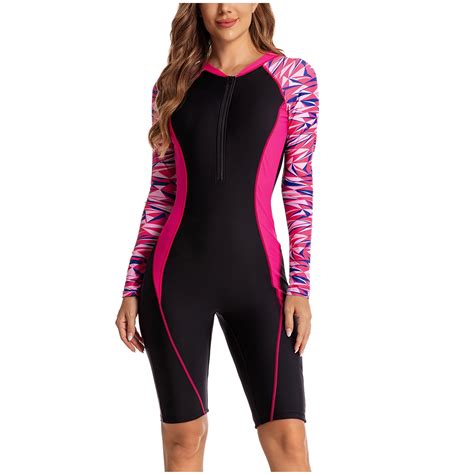 Mitankcoo Women Rash Guard Long Sleeve Swimsuit One Piece Bathing