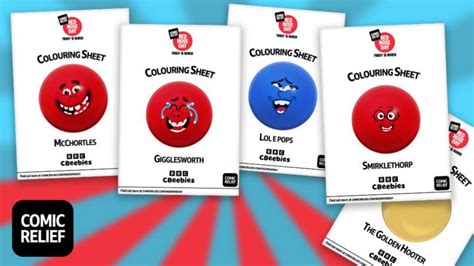 Official Free Red Nose Day 2024 Printable Colouring Sheets Cbeebies Bbc