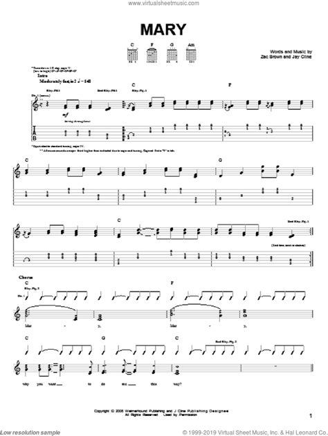 Mary Sheet Music For Guitar Solo Chords Pdf