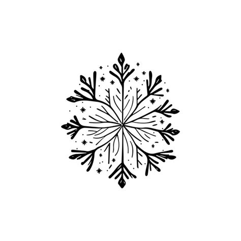 Premium Vector Snow Ice Icon Hand Draw Black Colour Christmas Logo