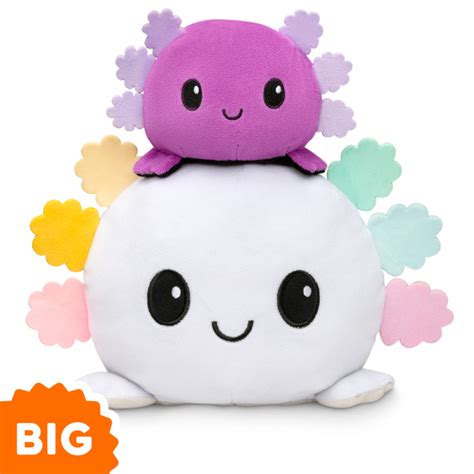 TeeTurtle Big Reversible Axolotl Plushie Home Of The Original