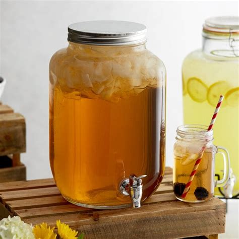 Mason Jar Beverage Dispenser Gallon Glass