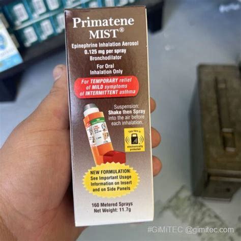 Primatene 1 Mist Asthma Relief Inhaler 160 Metered Spray Exp 12/2024 ...