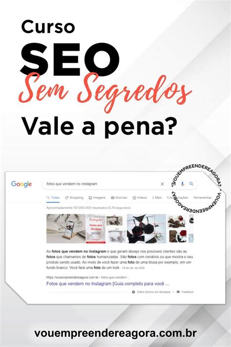 Curso SEO Sem Segredos Como Posicionar Artigos No Google