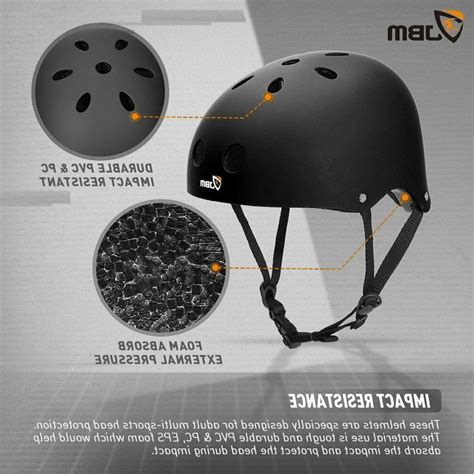 Jbm Skateboard Helmet Cpsc Astm Certified Impact Resistance