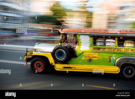 Jeepney Traffic In Central Manila Philippines Stock Photo Alamy