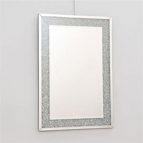 Diamond Crush Wall Mirror With Crushed Crystals Frame Cm Picture