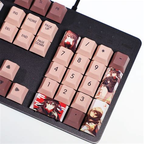 Genshin Impact Hu Tao Keycap Set Pour Clavier M Canique Pr Dire