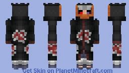 Obito Uchiha With Broken Mask(Akatsuki) Minecraft Skin