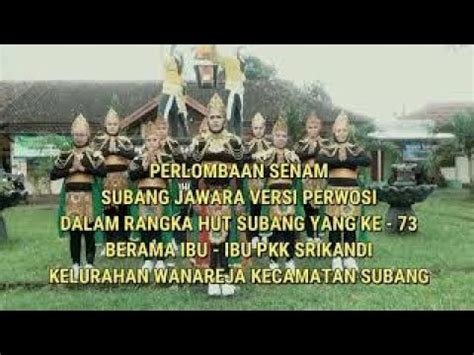 Senam Subang Jawara Versi Perwosi Youtube