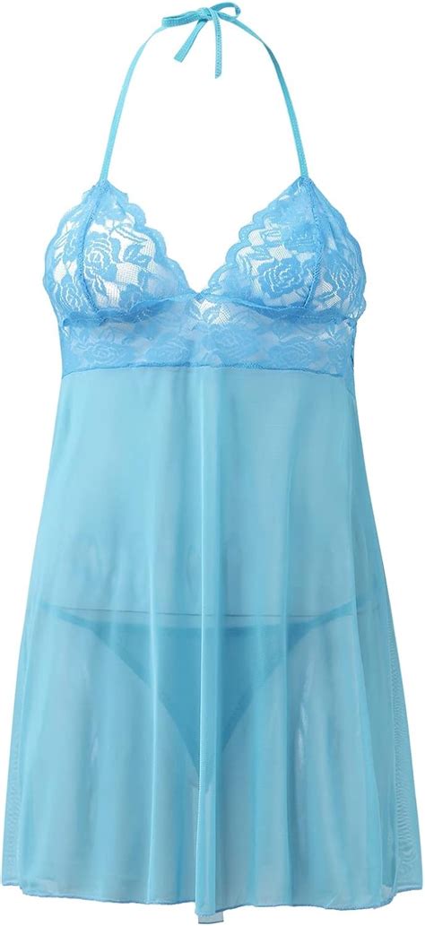 Ccoofhhc Nachtwäsche Damen Negligee V Ausschnitt Negligee Nachthemd