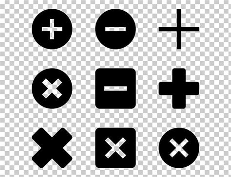 Plus And Minus Signs Png Clipart Area Black And White Brand Check