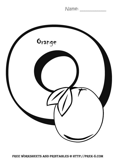 Letter o coloring pages to download and print for free