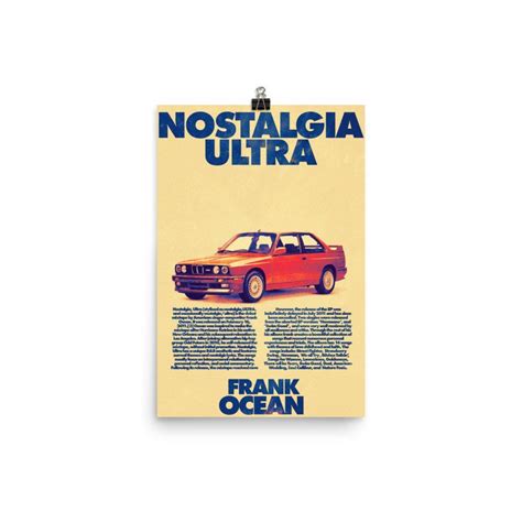 FRANK OCEAN Nostalgia Ultra Poster - Etsy