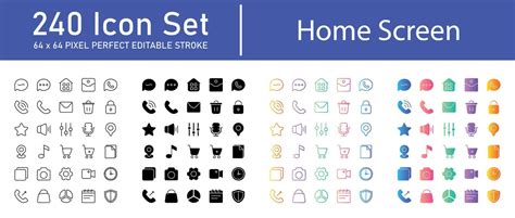 Home Screen Icon Pack 8060483 Vector Art at Vecteezy