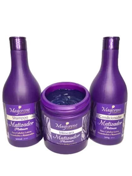 Kit Matizador Platinum Maycrene X G Para Cabelos Loiros Grisalhos