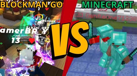 Blockman Go Vs Minecraft 🔥🆚 Youtube