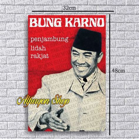 Poster Ir Soekarno Foto Presiden Sukarno Hiasan Dinding Poster