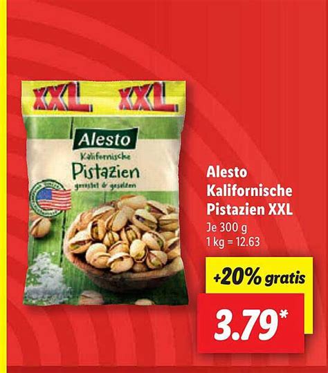 Alesto Kalifornische Pistazien Xxl Angebot Bei Lidl Prospekte De