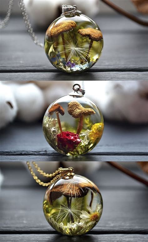 Creative Epoxy Jewelry Diy How To Make Resin Crafts Resin Art Terrarium Necklace