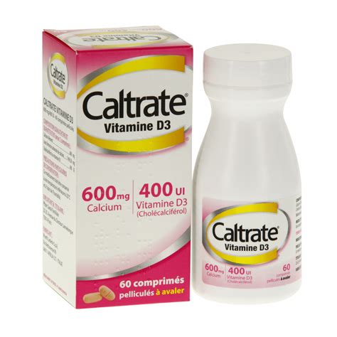 Caltrate Vitamine D 600 Mg400 Ui Flacon 60 Comprimés Pfizer