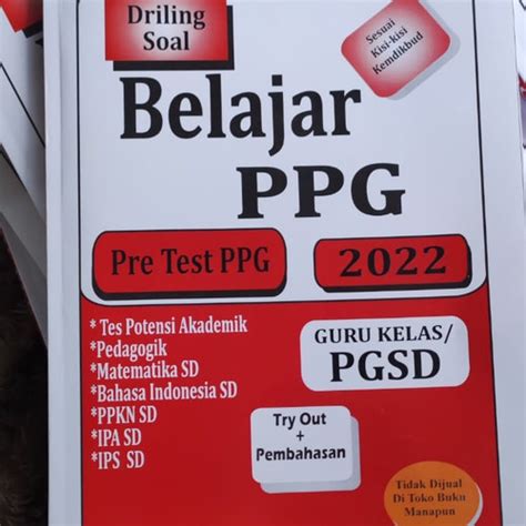 Jual Buku Pretest PPG 2022 PGSD Guru Kelas Belajar PPG Kab