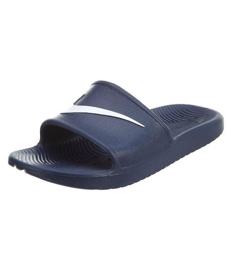 Nike Kawa Shower & Pool Slides Blue Slide Flip flop - Buy Nike Kawa ...