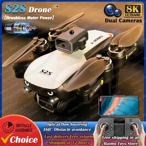 Professinal S S Rc Drone K Dual Hd Camera Wide Angle Obstacle