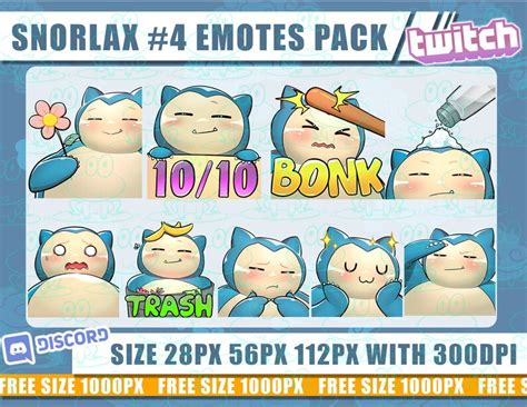 Snorlax Twitch Emotes Pokemon Emotes Emotes Snorlax Cute Emotes