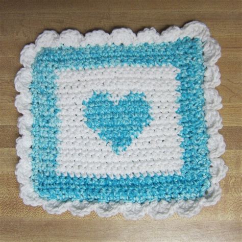 Crochet Heart Hot Pad Etsy