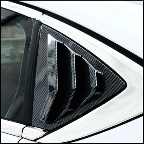 Fydun Pcs Carbon Fiber Style Side Window Louvers Racing Style Side