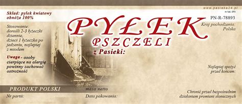 Paczka Etykiet Na Py Ek Pszczeli Szt Wz R Ep Bee Honey Sklep