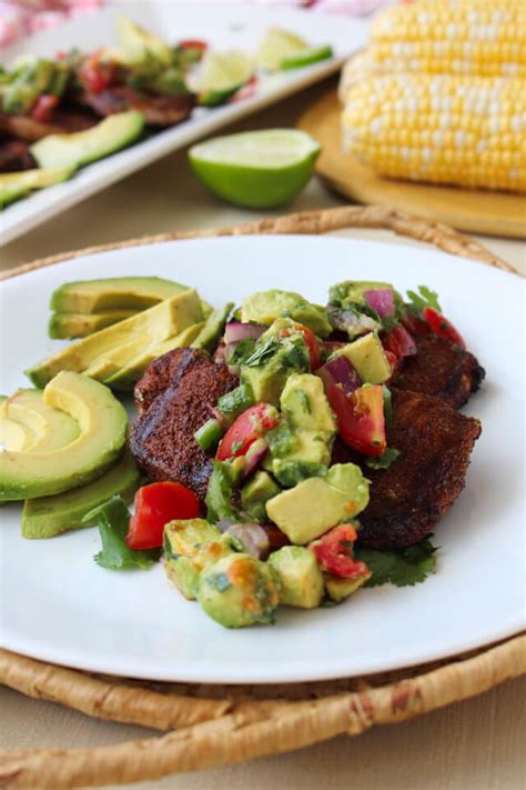 Grilled Pork Chops With Avocado Salsa The Two Bite Club