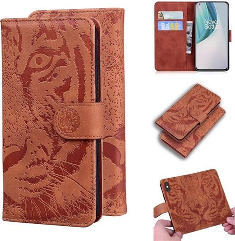 Housse Tui Coque Pour Oneplus Nord N G En Cuir Pu Avec Motif Tigre