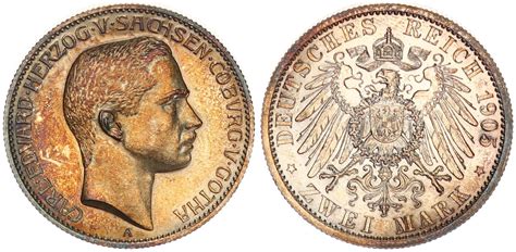 Sachsen Coburg Gotha Deutsches Kaiserreich 2 Mark 1905 A Sachsen