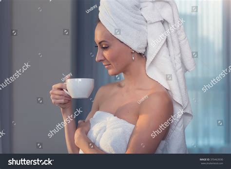 Naked Woman Towel On Her Head Stock Photo Shutterstock