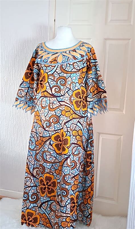 Embroidery Ankara Ankara Kaftan Dress Nigeria Kaftan Boubou African