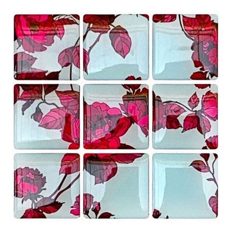 Pastilha Adesiva Resinada Floral Rosa Kit 4 Placas Adesivo 3 M