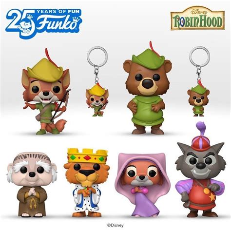 disney robin hood  anniversary funko pop vinyl figures