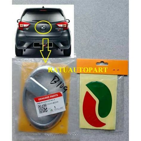 Myvi All New Sirion 2018 Rear Emblem Plus Perodua Sticker Logo