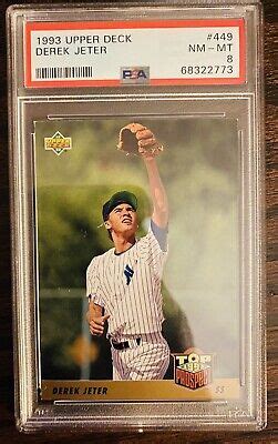 Upper Deck Derek Jeter Rookie Card Rc Psa Nm Mt New York