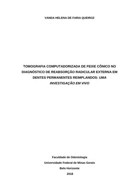 PDF TOMOGRAFIA COMPUTADORIZADA DE FEIXE CÔNICO NO como a