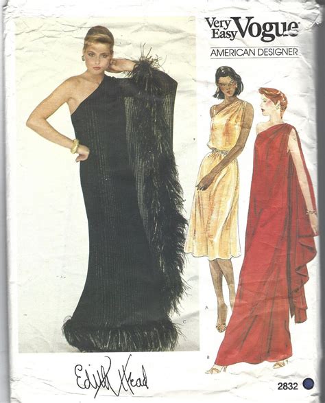 Vogue American Designer Sewing Pattern Edith Head Vintage Dress