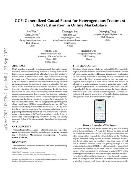 PDF GCF Generalized Causal Forest For Heterogeneous Treatment Effect