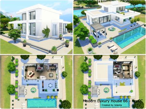 The Sims Resource Modern Luxury House 66 No Cc