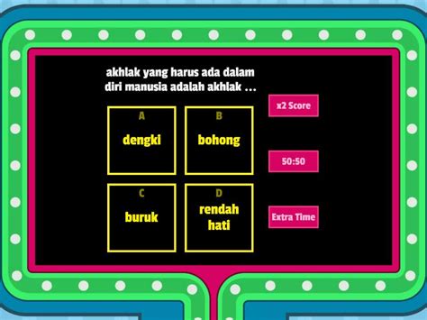 Kuis Materi Akhlak Terpuji Dan Akhlak Tercela Gameshow Quiz