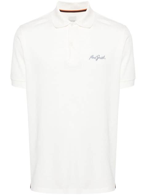 Paul Smith Logo Embroidered Cotton Polo Shirt Farfetch