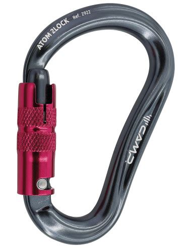 Mousqueton alu à grande ouverture double action ATOM 2LOCK CAMP